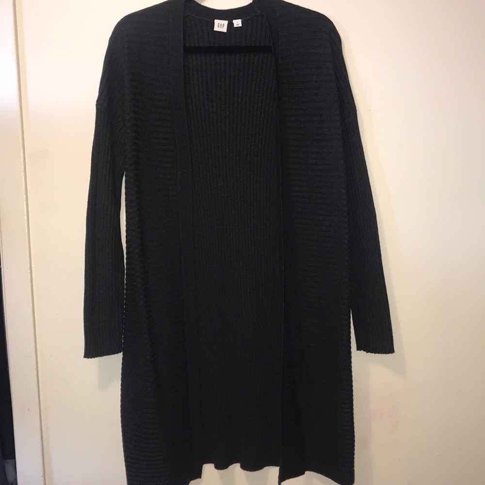 Long Sleeve Grey Knit Gap Cardigan